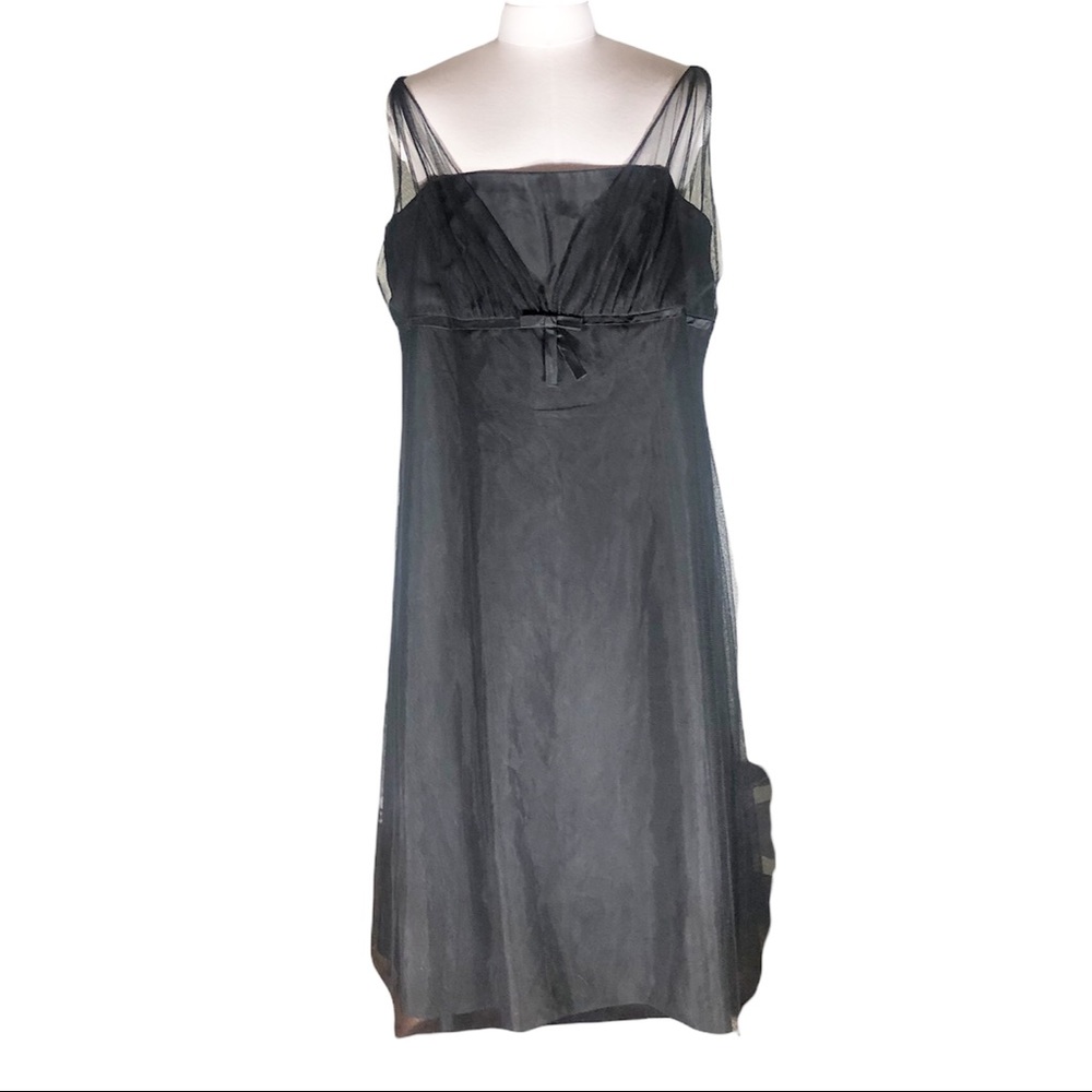 Davids Bridal Black Tulle Dress, Formal Evening Ware